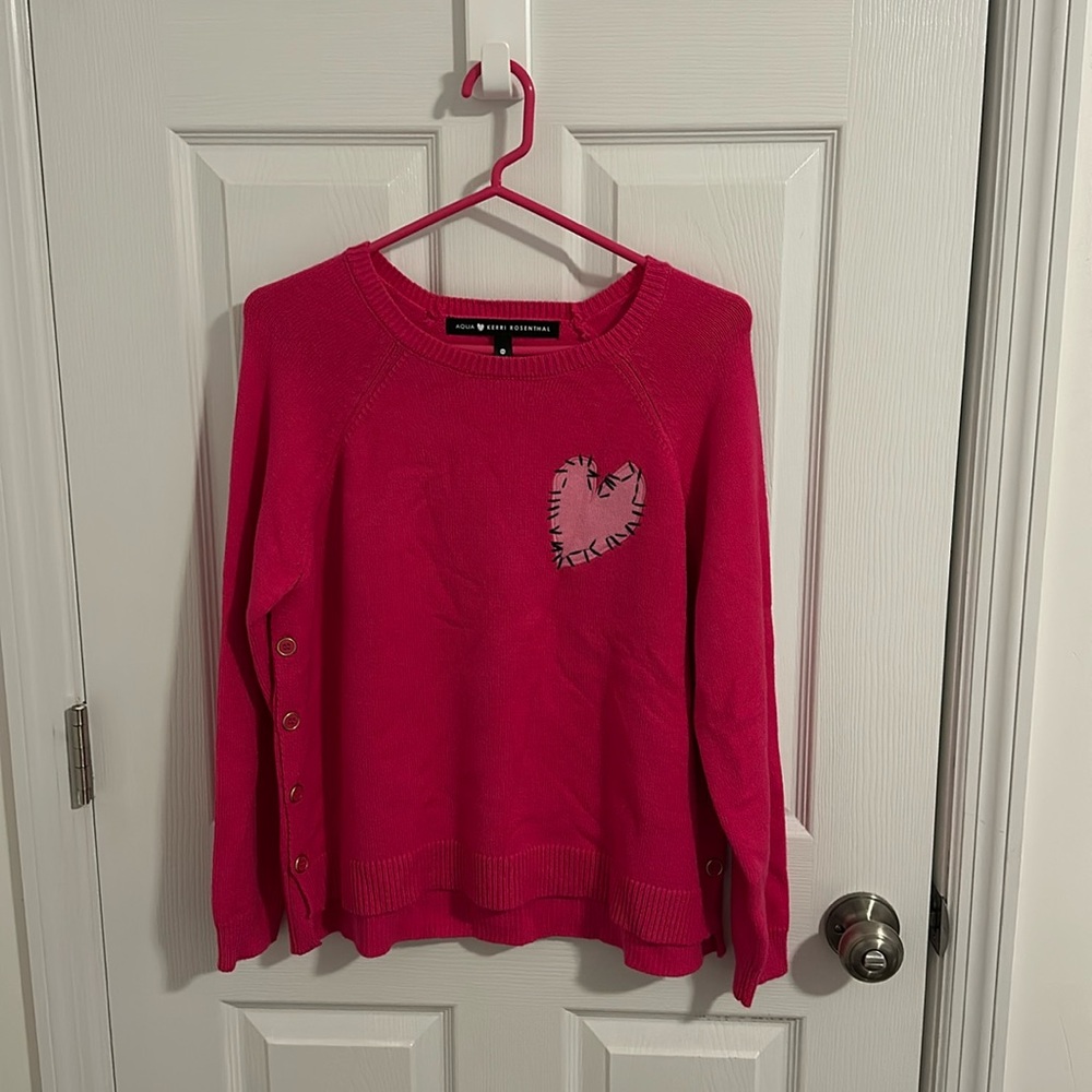 AQUA KERRI ROSENTHAL Women's Sweater, Color Pink, Size XS but runs larger